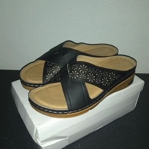 Lulu and Pearl Kira wedge sandals